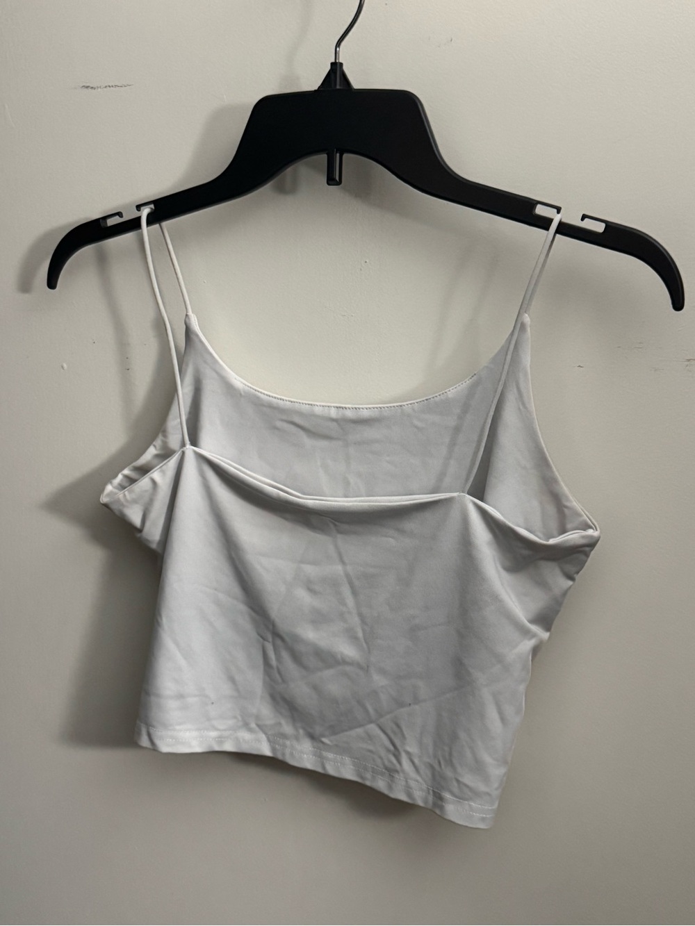 White Spaghetti Strap Crop Top - Women